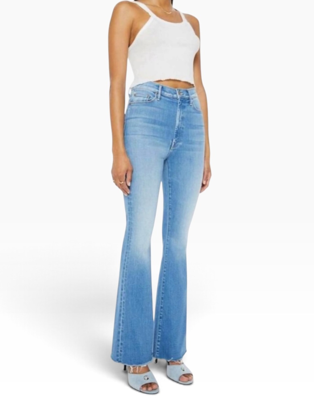 MOTHER High Waisted Weekender Fray Read Between The Lines Jeans Size 27 NWT